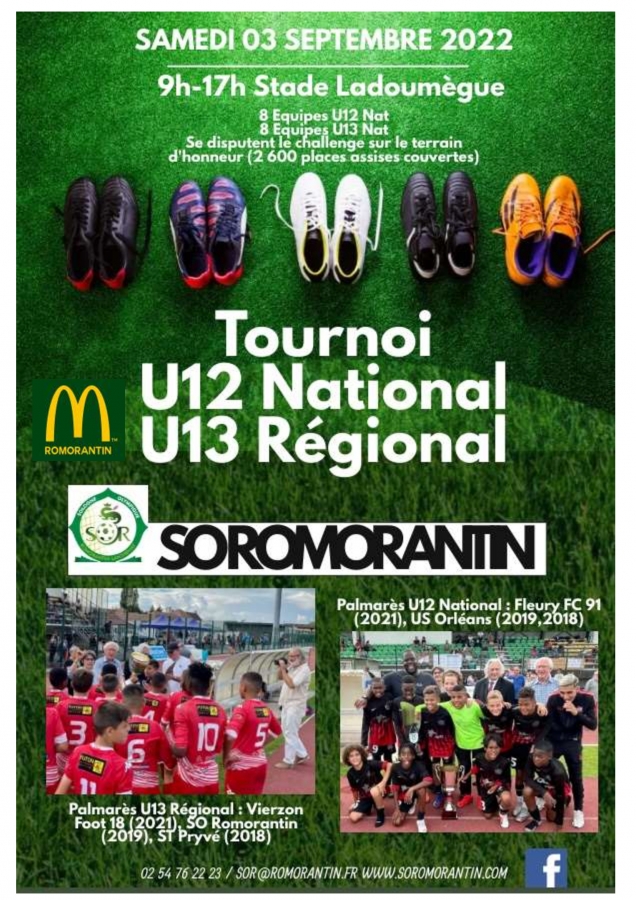 Le Tournoi U12 National / U13 Régional du SOR c'est samedi