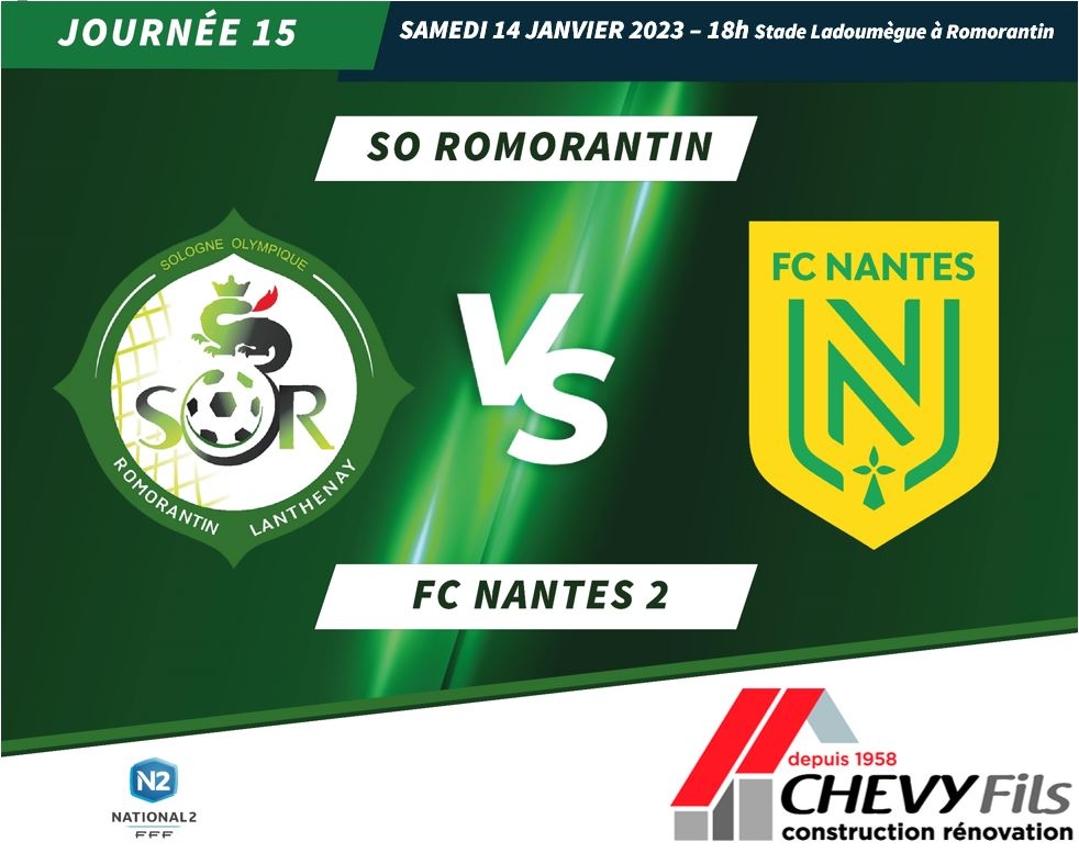 Réception du FC NANTES (2) ce samedi à Ladoumègue !