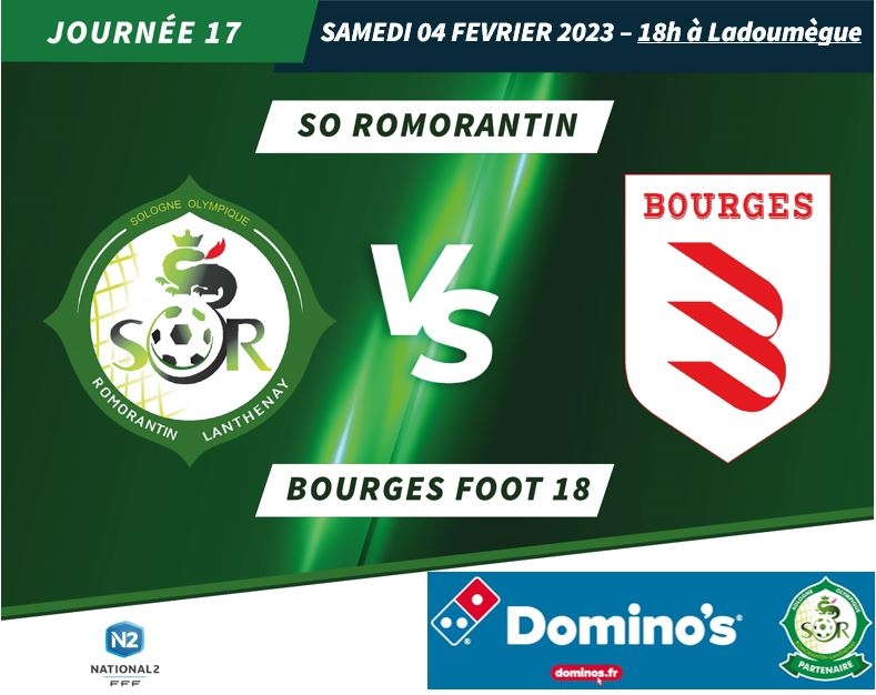 Le SOR reçoit le Bourges Foot 18 samedi à Ladoumègue !