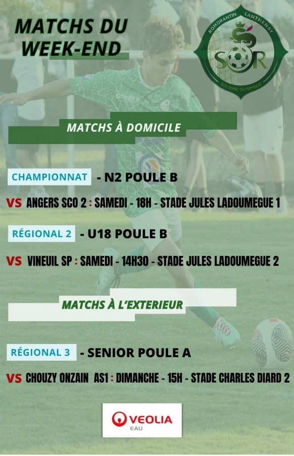 Voici le programme du week-end