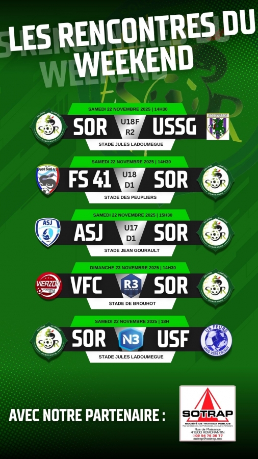 Les rencontres du week-end !