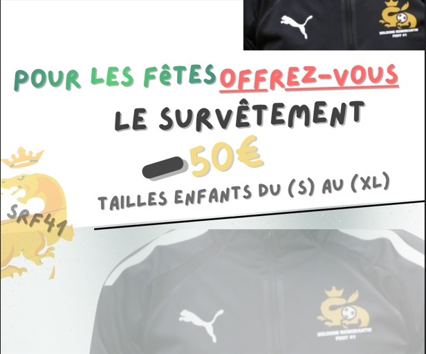 Offrez-vous le survêtement enfant du SRF41 !
