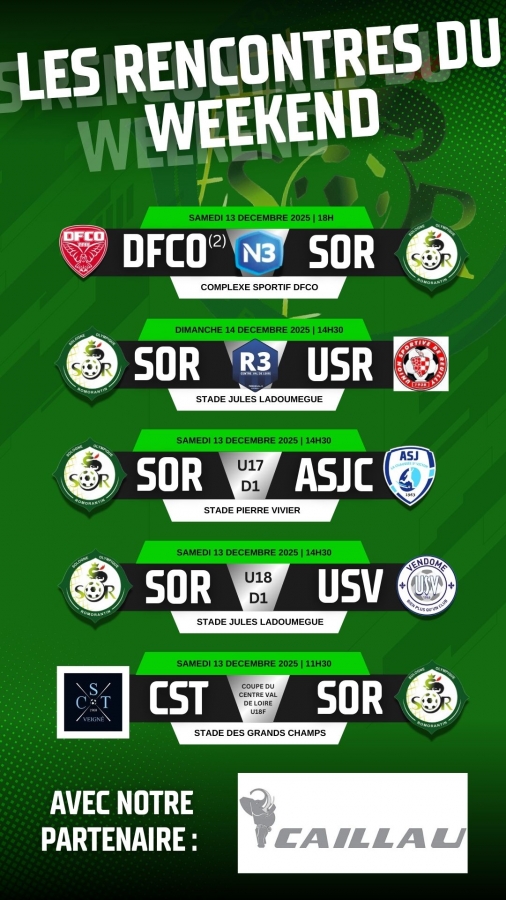 Les rencontres du week-end !